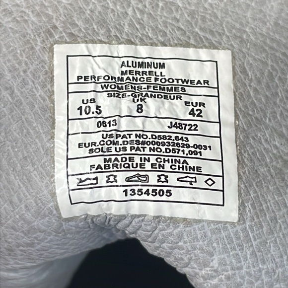 Merrell Womens Wedgetarian Lexi Taupe Grey Leather Hiking Style Boots, size 10.5 - Picture 12 of 12